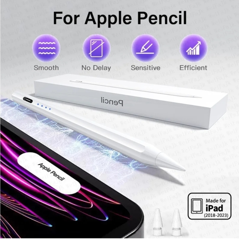Unbranded Stylus Pen Unisex OS White Palm‎ Rejection Tilt Sensitive for iPad